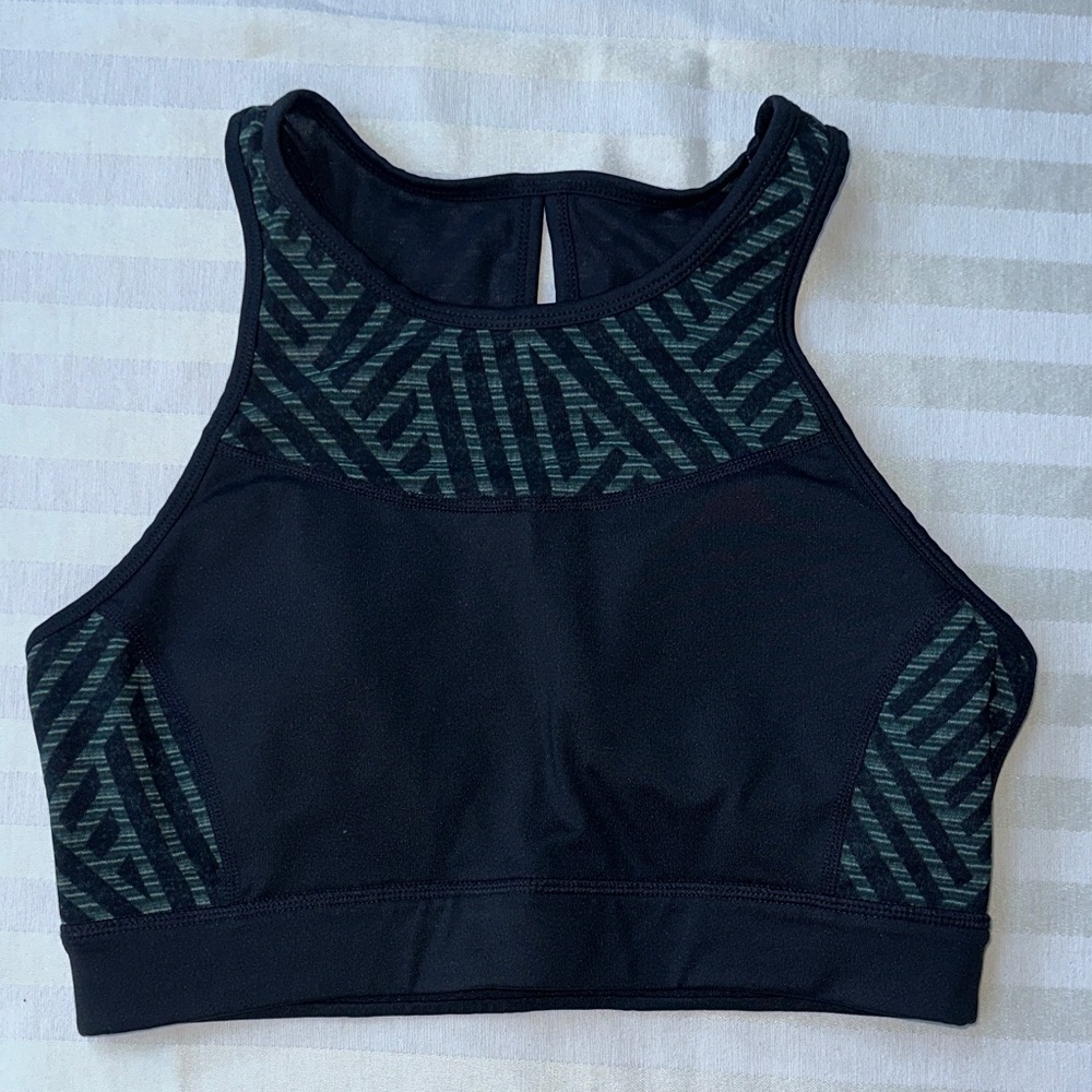 Calvin Klein Performance Black and Green Sports Bra